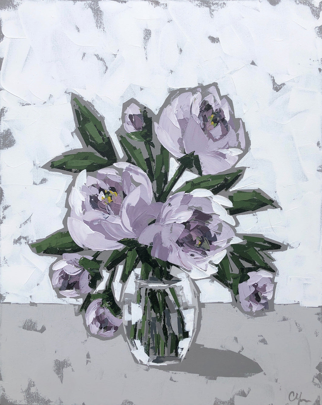 “Peonies in Glass VII” 30x24