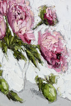 Load image into Gallery viewer, “Peonies and Apples” 48x48 Oil on Canvas