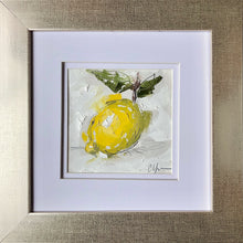 Load image into Gallery viewer, “LITTLE LEMON IX” 10x10 (5x5) Oil/Graphite on Paper