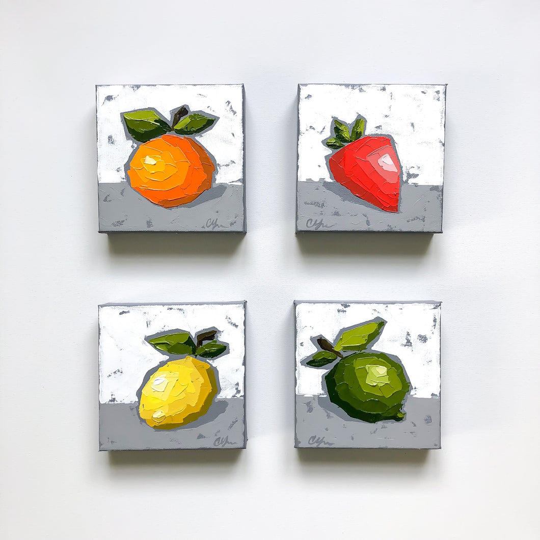 SOLD - “Little Fruit 4 Piece Collection”