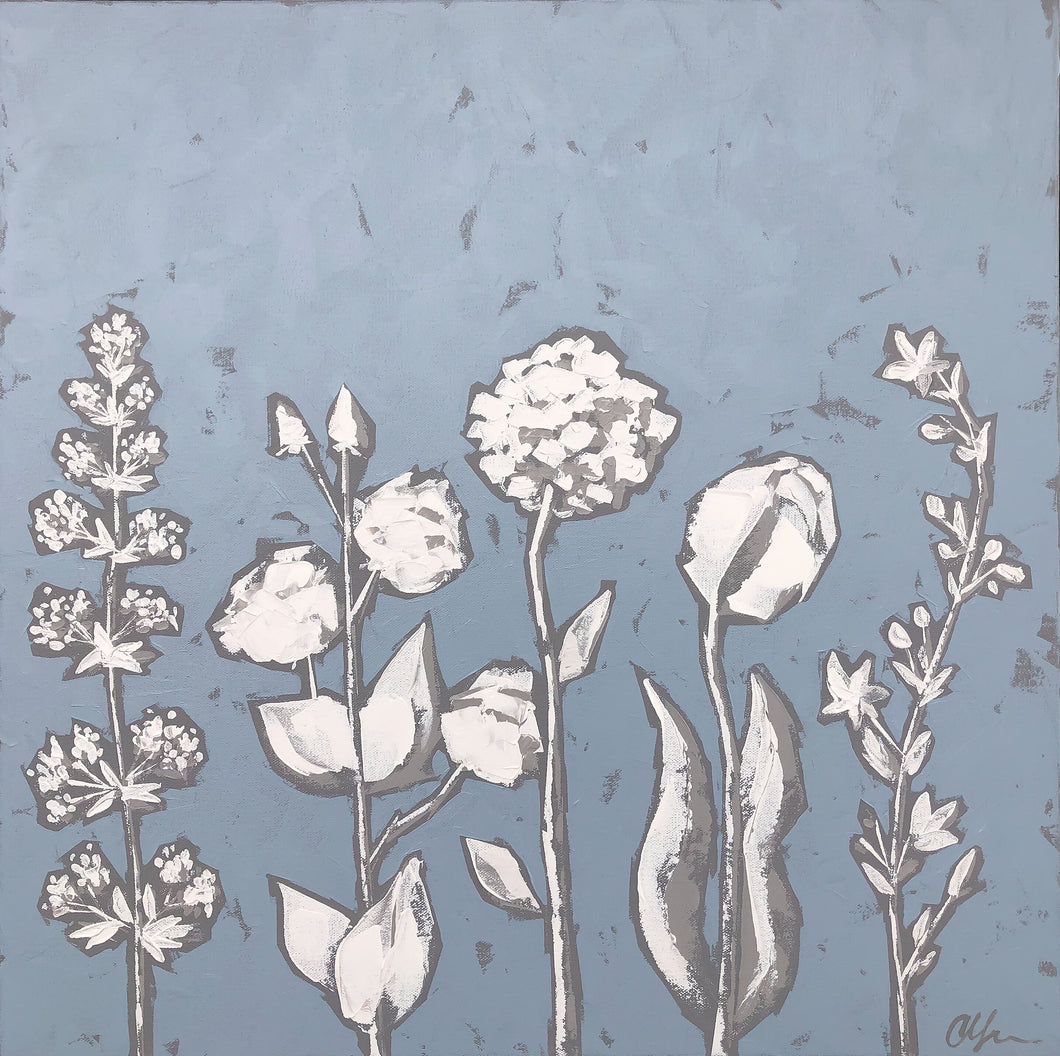 SOLD - “Jardins de Bleu”